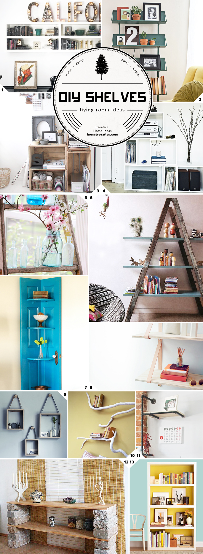 Creative DIY Ideas for Living Room Shelves | Home Tree Atlas